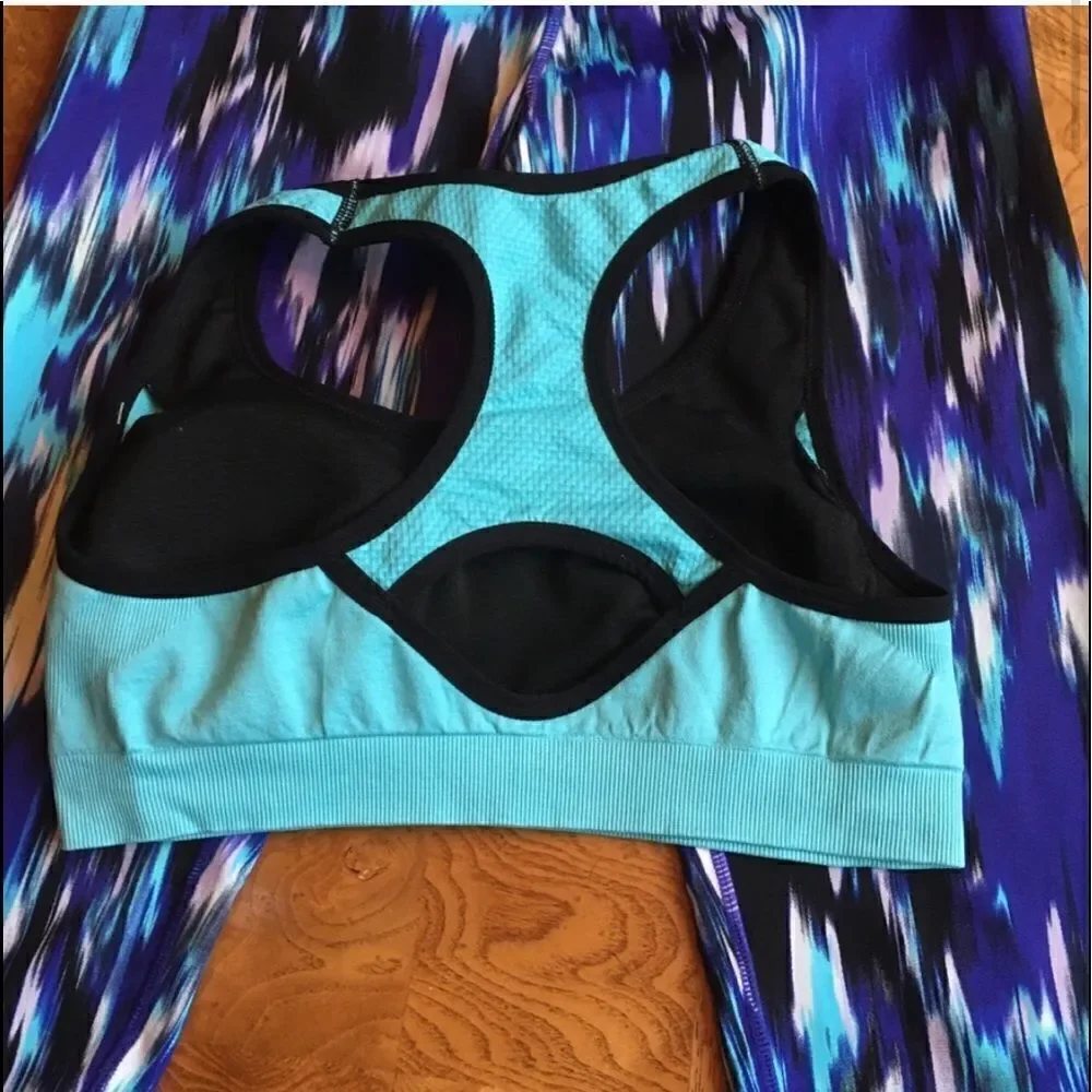 GREAT SPORTS Bra Light Blue and Black